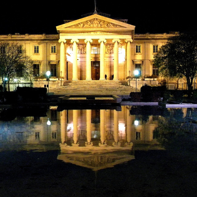 "The court at night" stock image