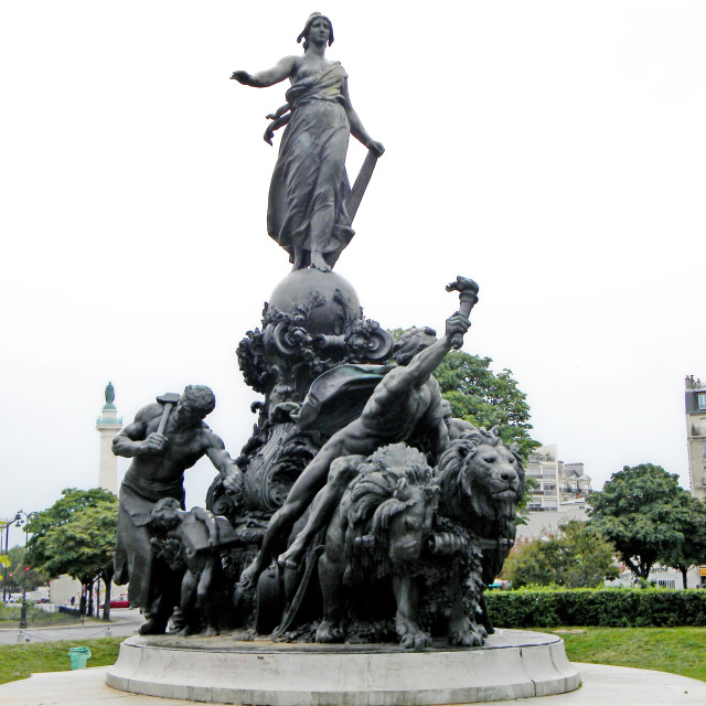 "place de la nation - Paris" by Amit Mendelsohn - £50.00 "place de la nation - Paris" stock image