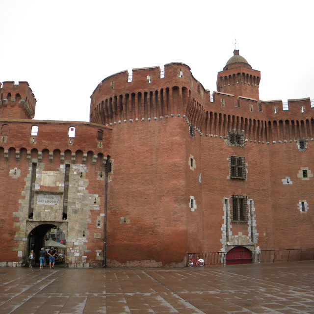 "Castle perpignan, France" by Amit Mendelsohn - £50.00 "Castle perpignan, France" stock image