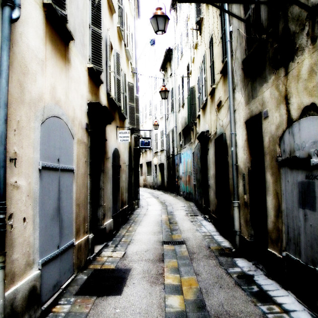 "A street in toulon" stock image