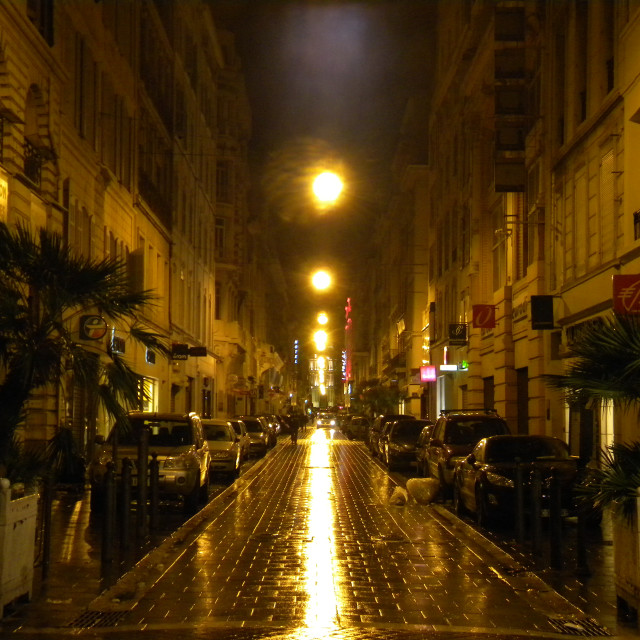 "Rainy night" by Amit Mendelsohn - £50.00 "Rainy night" stock image
