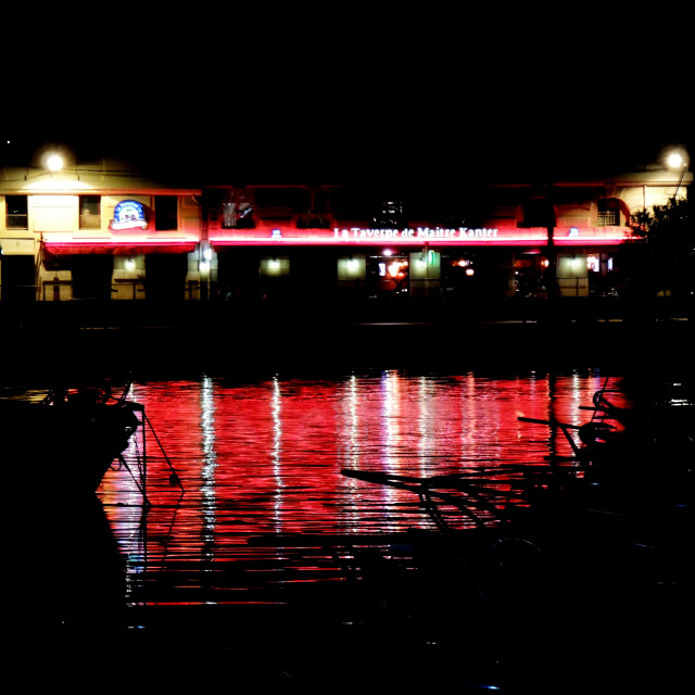 "Night on the port" by Amit Mendelsohn - £50.00 "Night on the port" stock image