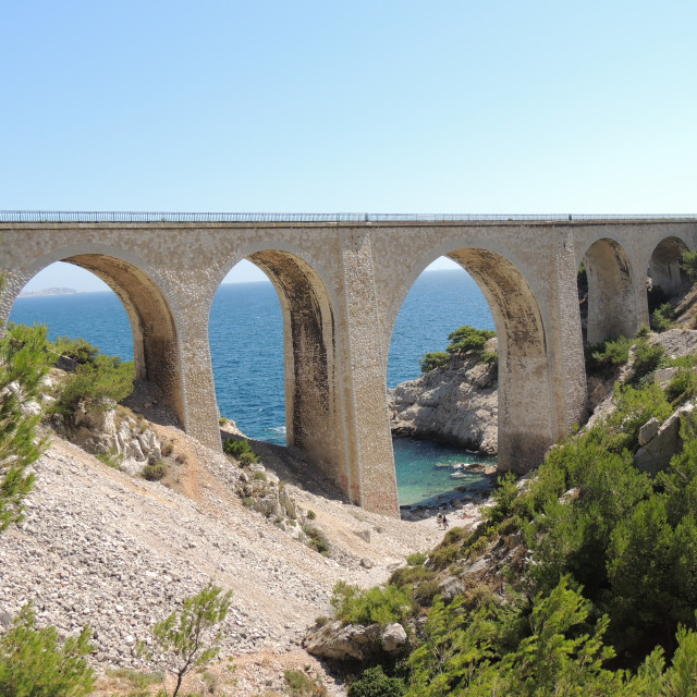 "The bridge of Niolon" by Amit Mendelsohn - £50.00 "The bridge of Niolon" stock image