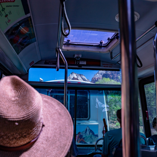 "Bus ride Zion" stock image