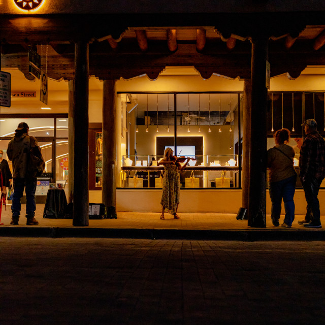 "Violin on the Plaza" stock image
