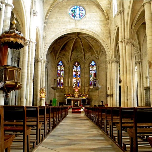 "The church of Tarascon" by Amit Mendelsohn - £50.00 "The church of Tarascon" stock image