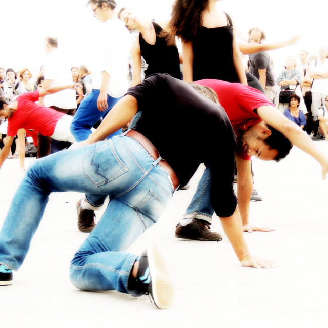 "Dance show in the street" stock image