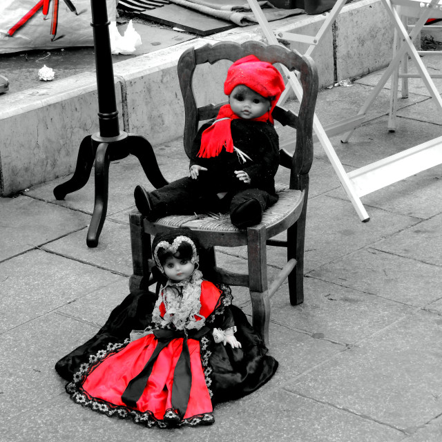 "Dolls in the market" by Amit Mendelsohn - £50.00 "Dolls in the market" stock image