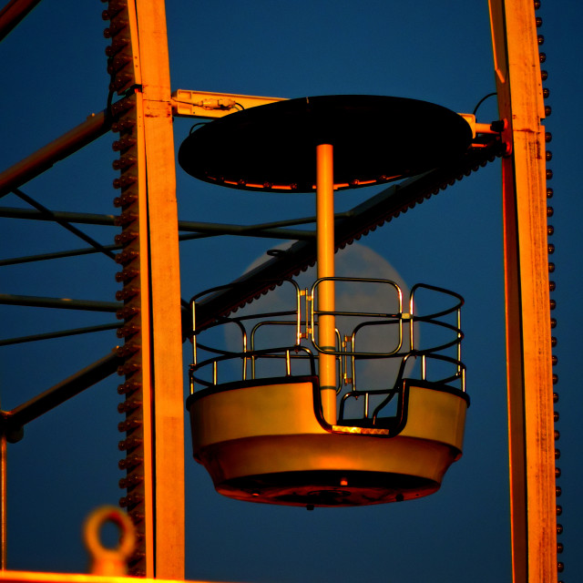 "The moon takes a ride" by Amit Mendelsohn - £50.00 "The moon takes a ride" stock image