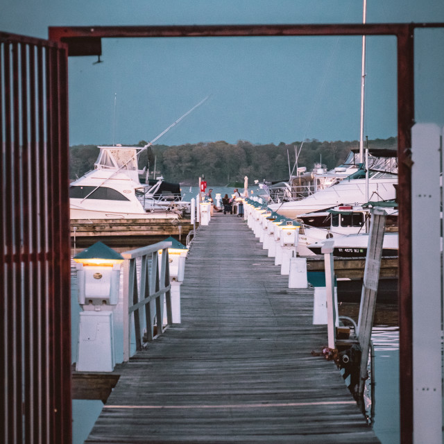 "Northwind Harbor Pier Dusk" stock image