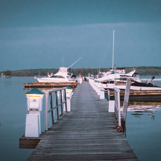 "Northwind Harbor Pier Dusk" stock image