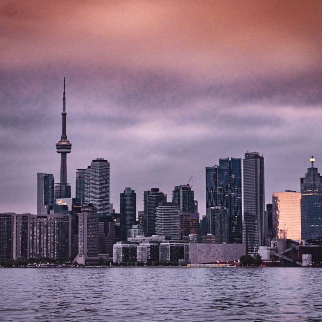 "Toronto Skyline by boat" stock image