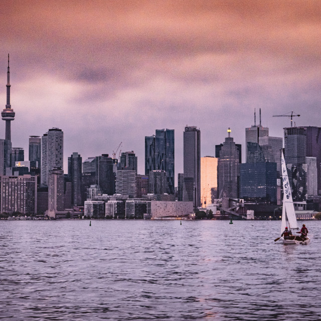 "Toronto Skyline by boat" stock image