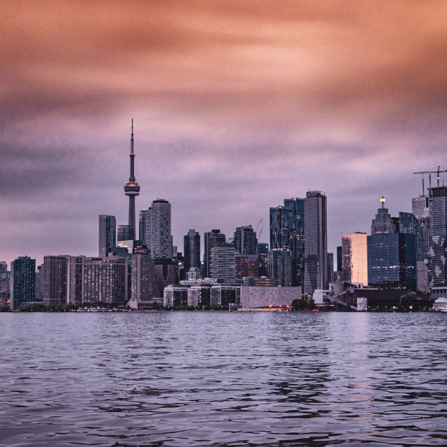 "Toronto Skyline by boat" stock image