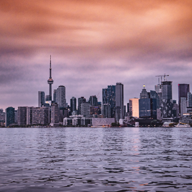 "Toronto Skyline by boat" stock image