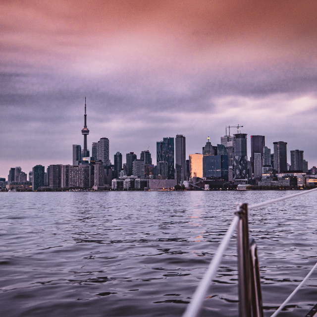 "Toronto Skyline by boat" stock image