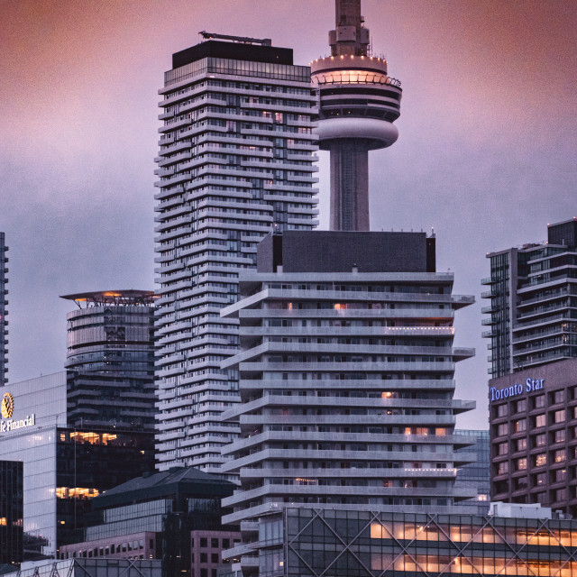 "City of Toronto Dusk" stock image