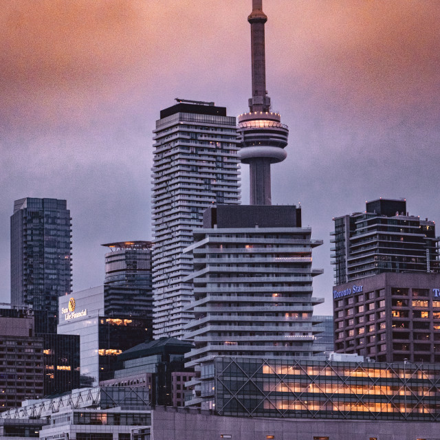 "City of Toronto Dusk" stock image