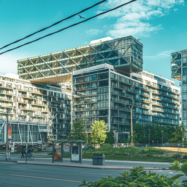 "Queens Quay East Sunny Afternoon" stock image