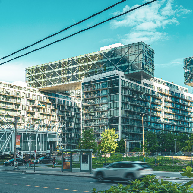 "Queens Quay East Sunny Afternoon" stock image