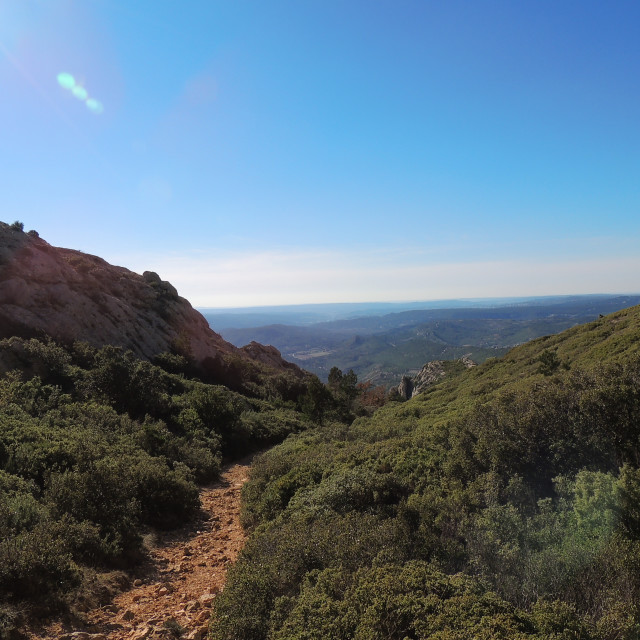 "View from st. Victoire mountain" stock image