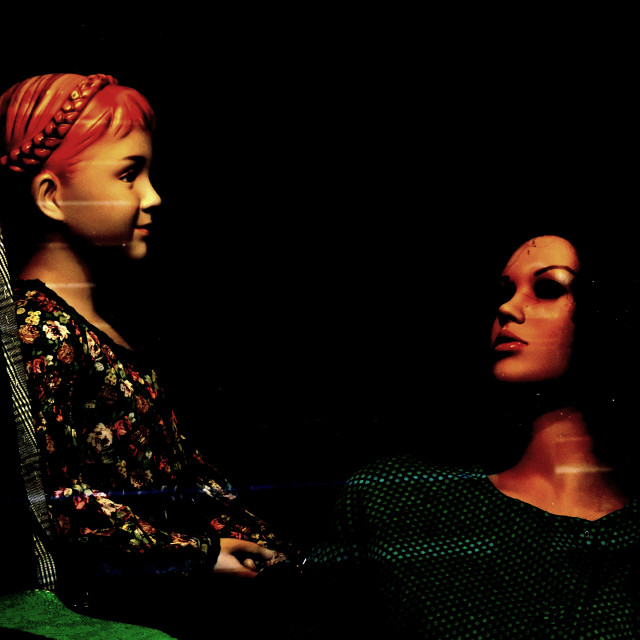 "Woman and a child mannequin" by Amit Mendelsohn - £50.00 "Woman and a child mannequin" stock image