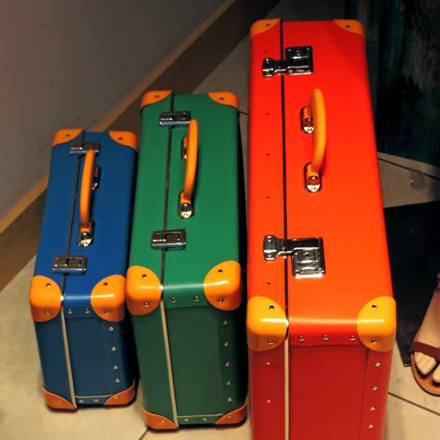 "Suitcases ready for a voyage" stock image