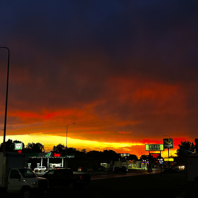 "Town Sunset" by Chris Wicklund - $3.23 "Town Sunset" stock image
