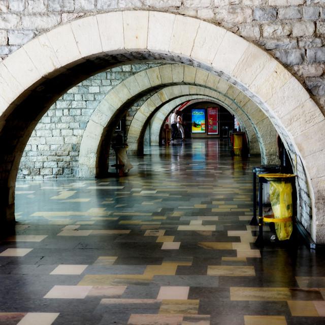 "Nimes train station" by Amit Mendelsohn - £50.00 "Nimes train station" stock image
