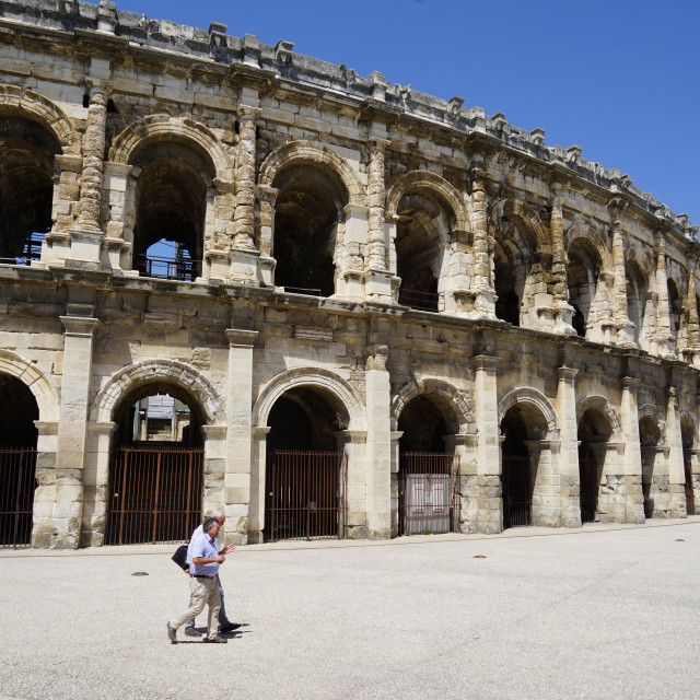 "The arena of Nimes" stock image