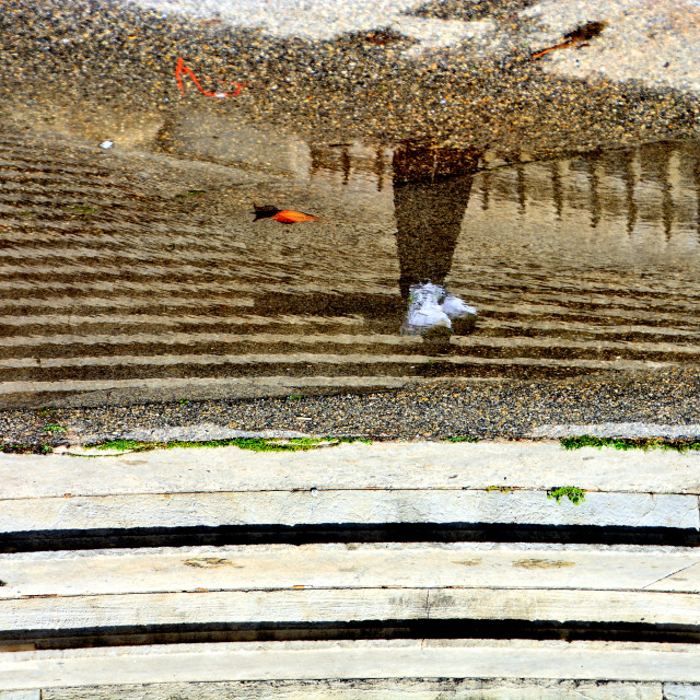 "Down the steps" stock image