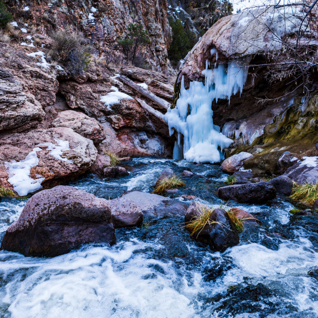 "Ice on Soda Dam" stock image