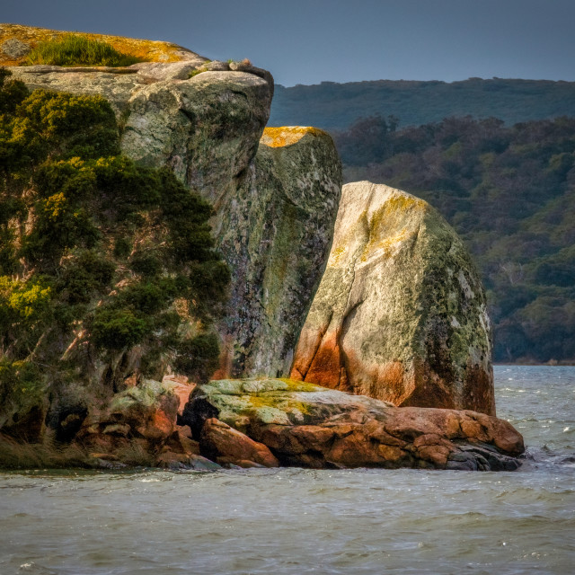 "Rocky Island in Wilsons Inlet" stock image