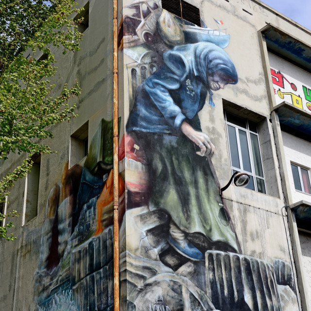 "Mural Marseille belle de mai" by Amit Mendelsohn - $60.98 "Mural Marseille belle de mai" stock image