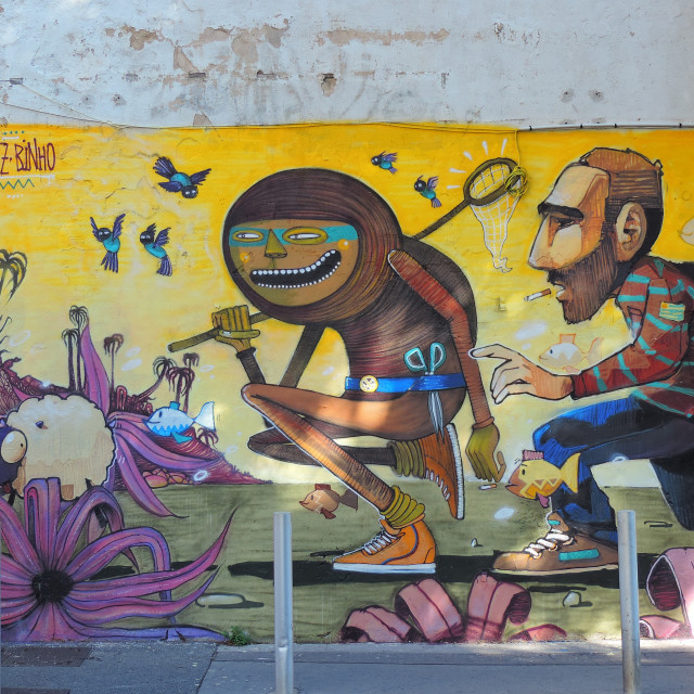 "Mural Marseille, le camas" by Amit Mendelsohn - £50.00 "Mural Marseille, le camas" stock image