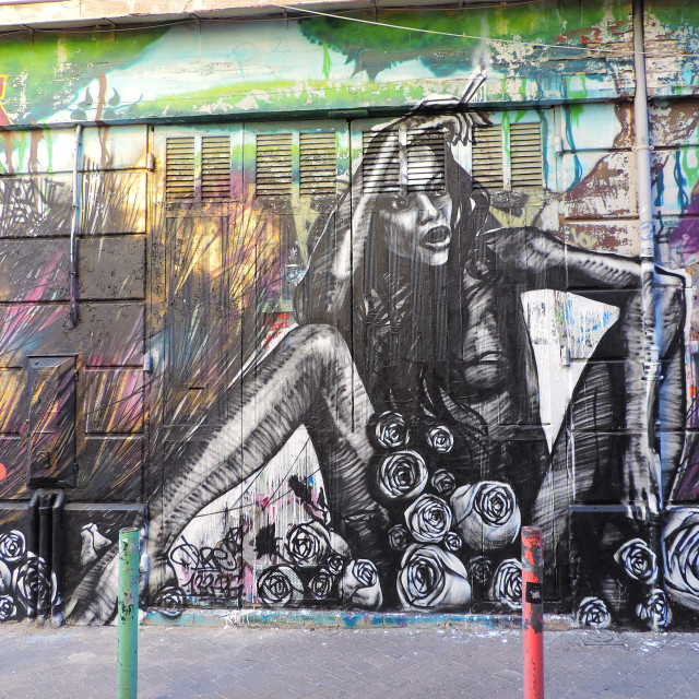 "Mural Marseille - Cours Julien" by Amit Mendelsohn - £50.00 "Mural Marseille - Cours Julien" stock image