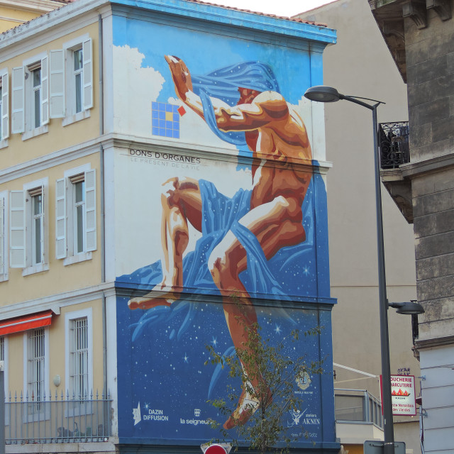 "Mural, Marseille, BD des dames" by Amit Mendelsohn - £50.00 "Mural, Marseille, BD des dames" stock image