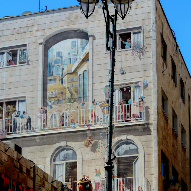 "Mural Jerusalem, Israel" by Amit Mendelsohn - £50.00 "Mural Jerusalem, Israel" stock image