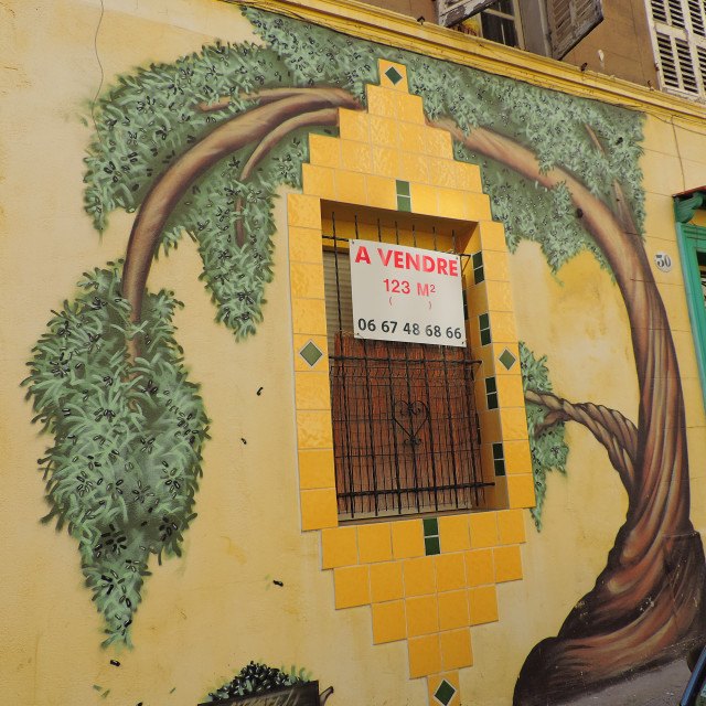 "Mural la Plaine" by Amit Mendelsohn - £50.00 "Mural la Plaine" stock image