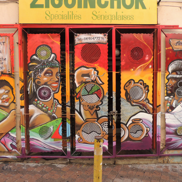 "Mural Marseille - cours julien" by Amit Mendelsohn - £50.00 "Mural Marseille - cours julien" stock image
