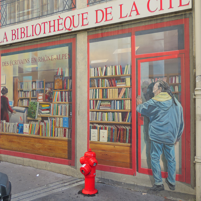 "Mural Lyon" by Amit Mendelsohn - £50.00 "Mural Lyon" stock image