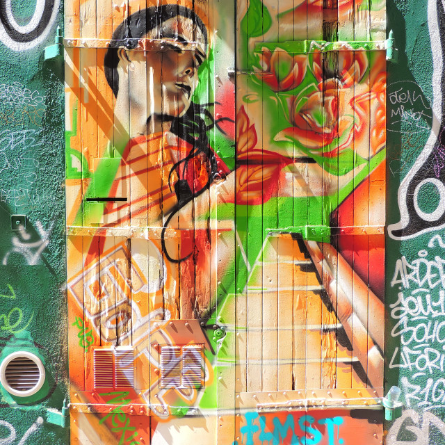 "Mural Marseille" by Amit Mendelsohn - £50.00 "Mural Marseille" stock image