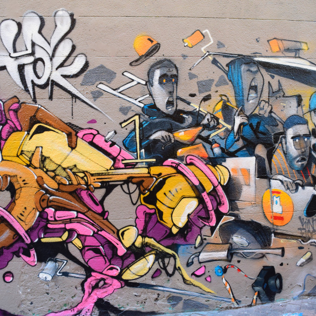 "Mural Marseille - cours Julien" by Amit Mendelsohn - £50.00 "Mural Marseille - cours Julien" stock image