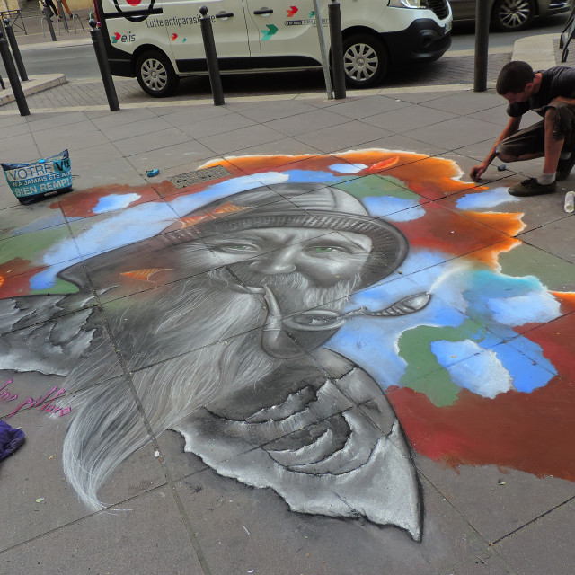 "Chalk art 1" by Amit Mendelsohn - £50.00 "Chalk art 1" stock image