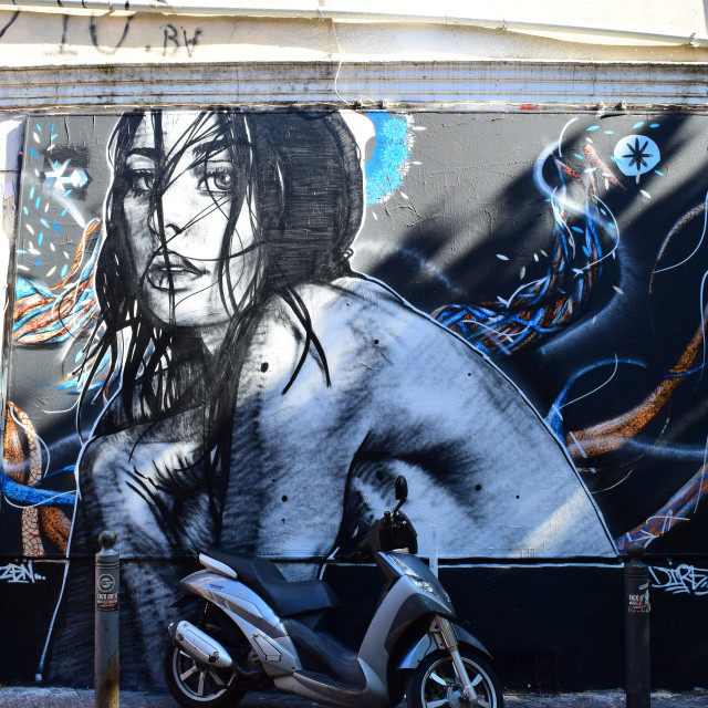 "Mural Marseille - cours Julien" by Amit Mendelsohn - £50.00 "Mural Marseille - cours Julien" stock image