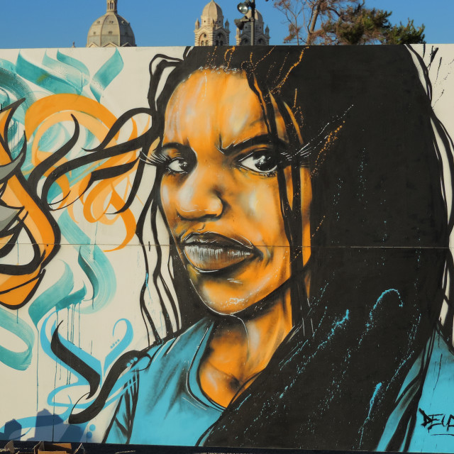 "Mural Marseille" by Amit Mendelsohn - £50.00 "Mural Marseille" stock image