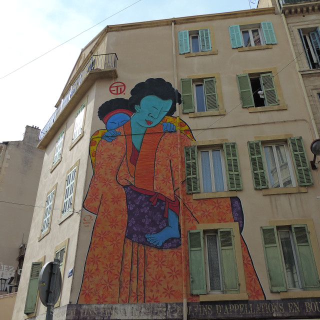 "Mural Marseille - cours Julien" by Amit Mendelsohn - £50.00 "Mural Marseille - cours Julien" stock image