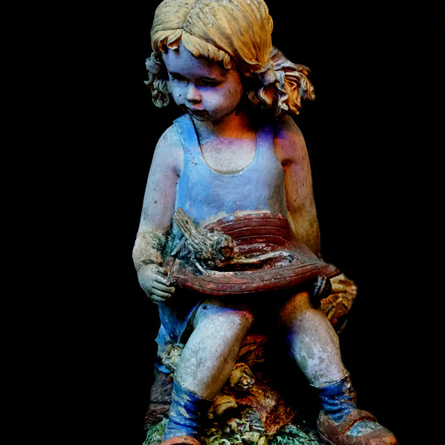"a sculpture of a little girl" by Amit Mendelsohn - £50.00 "a sculpture of a little girl" stock image