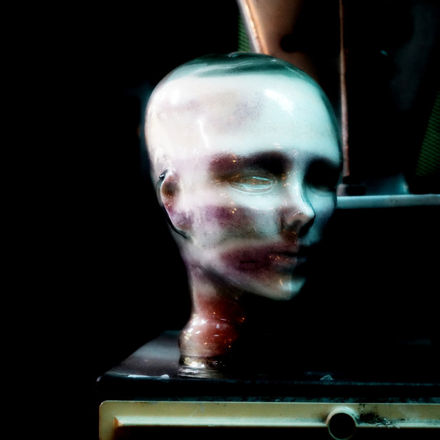"A head of glass fill with sand" by Amit Mendelsohn - £50.00 "A head of glass fill with sand" stock image