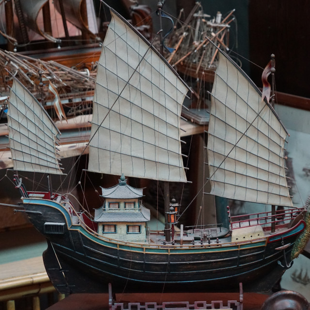 "A model of a chinese boat" by Amit Mendelsohn - £50.00 "A model of a chinese boat" stock image
